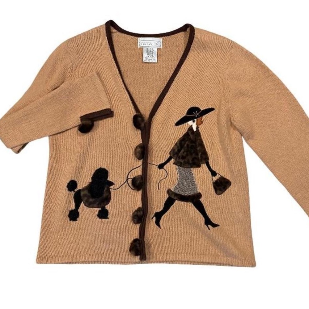 Rare vintage sweater with faux fur